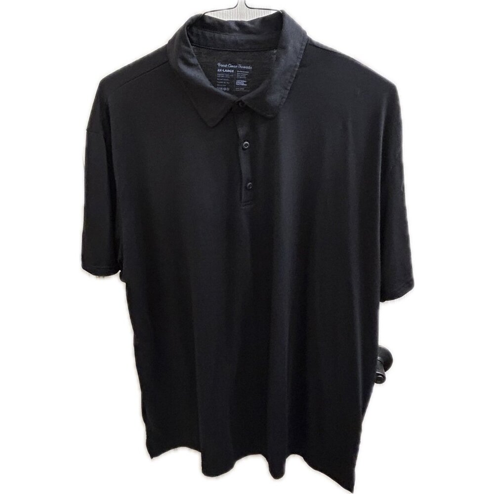 Fresh Clean Threads  Black Sz  Xxl Polo